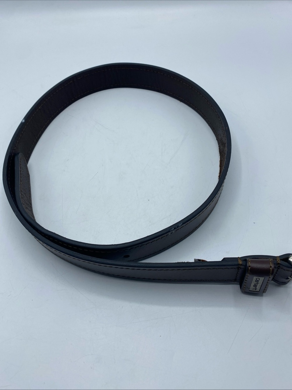 Carhartt Brown Genuine Saddle Leather Belt Men’s 40 Heavy Duty Work Belt
